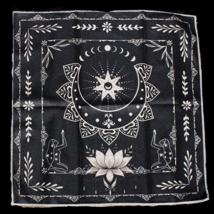 Moonlight Flower Tarot Card Table Cloth and Altar Mat 49*49cm in sunlight - Rocks and Things Store