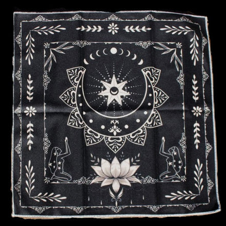 Moonlight Flower Tarot Card Table Cloth and Altar Mat 49*49cm in sunlight - Rocks and Things Store