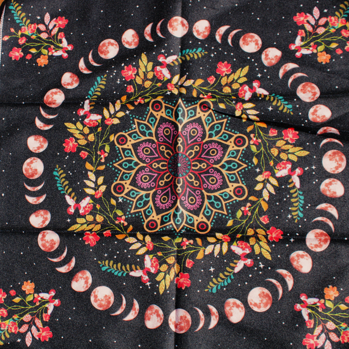 Moonlight Flower Tarot Card Table Cloth and Altar Mat 49*49cm in sunlight - Rocks and Things Store