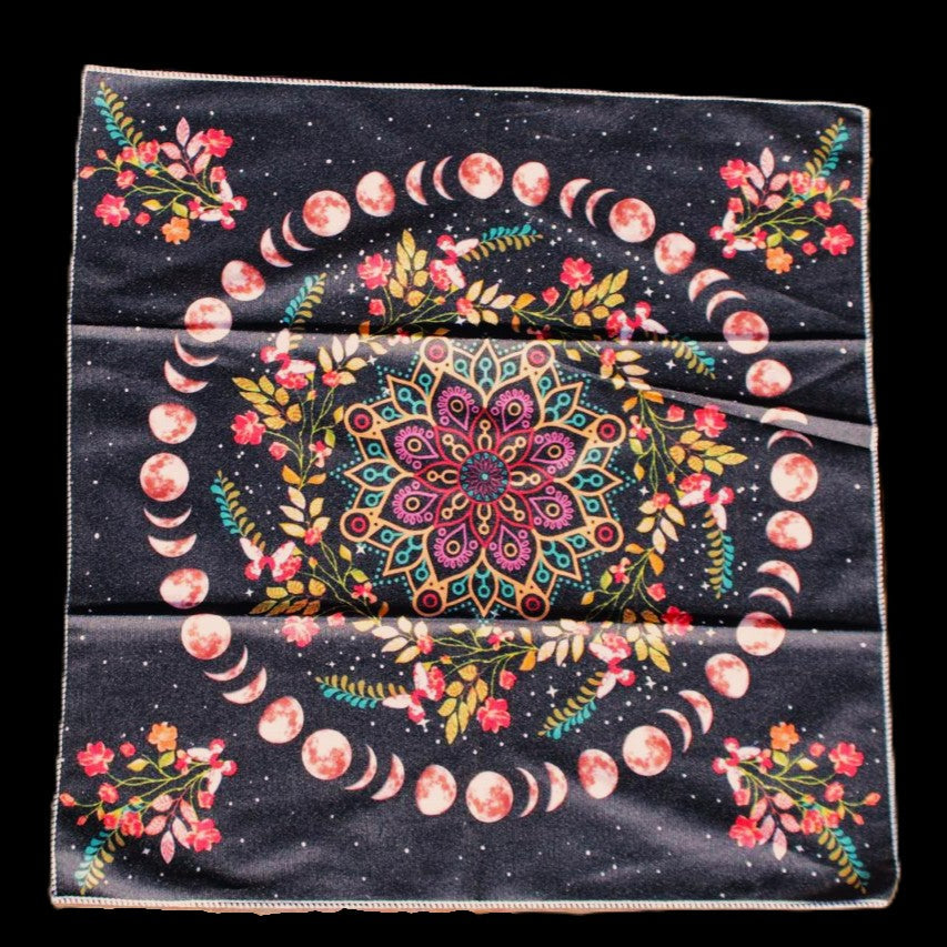 Moonlight Flower Tarot Card Table Cloth and Altar Mat 49*49cm in sunlight - Rocks and Things Store