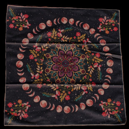 Moonlight Flower Tarot Card Table Cloth and Altar Mat 49*49cm in sunlight - Rocks and Things Store