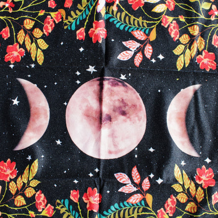 Moonlight Flower Tarot Card Table Cloth and Altar Mat 49*49cm in sunlight - Rocks and Things Store