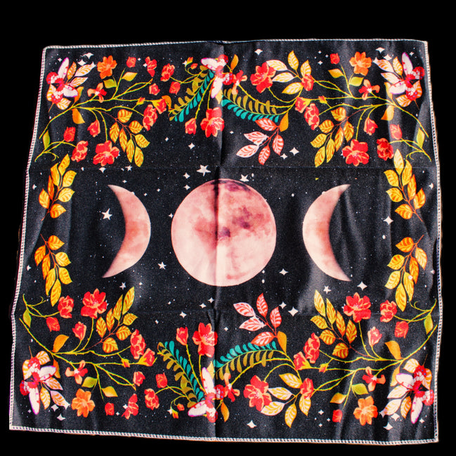 Moonlight Flower Tarot Card Table Cloth and Altar Mat 49*49cm in sunlight - Rocks and Things Store