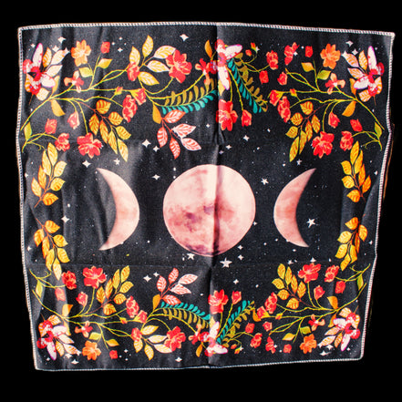 Moonlight Flower Tarot Card Table Cloth and Altar Mat 49*49cm in sunlight - Rocks and Things Store