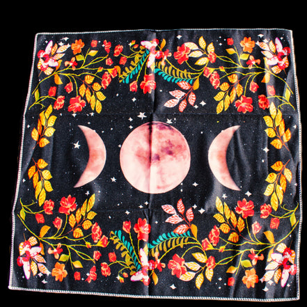 Moonlight Flower Tarot Card Table Cloth and Altar Mat 49*49cm in sunlight - Rocks and Things Store