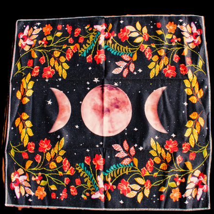 Moonlight Flower Tarot Card Table Cloth and Altar Mat 49*49cm in sunlight - Rocks and Things Store
