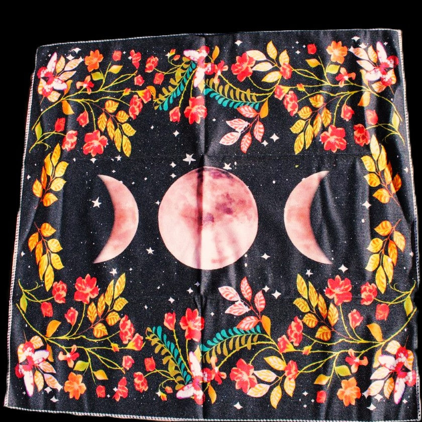 Moonlight Flower Tarot Card Table Cloth and Altar Mat 49*49cm in sunlight - Rocks and Things Store
