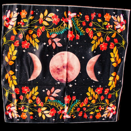 Moonlight Flower Tarot Card Table Cloth and Altar Mat 49*49cm in sunlight - Rocks and Things Store