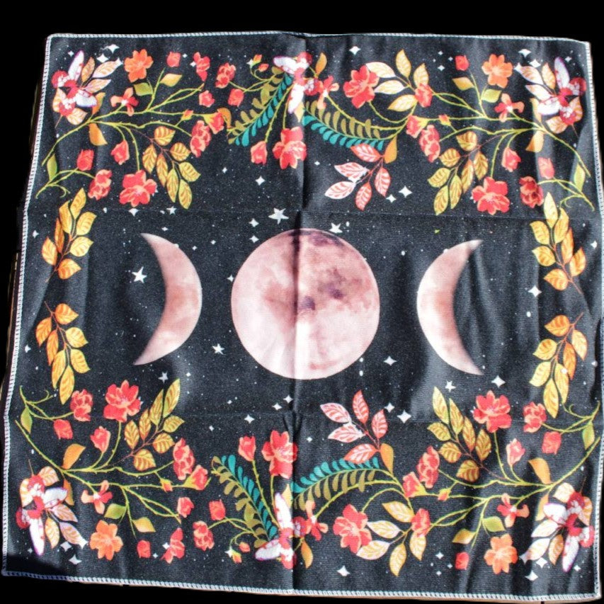 Moonlight Flower Tarot Card Table Cloth and Altar Mat 49*49cm in sunlight - Rocks and Things Store