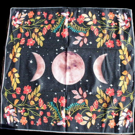 Moonlight Flower Tarot Card Table Cloth and Altar Mat 49*49cm in sunlight - Rocks and Things Store