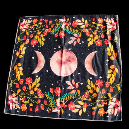 Moonlight Flower Tarot Card Table Cloth and Altar Mat 49*49cm in sunlight - Rocks and Things Store