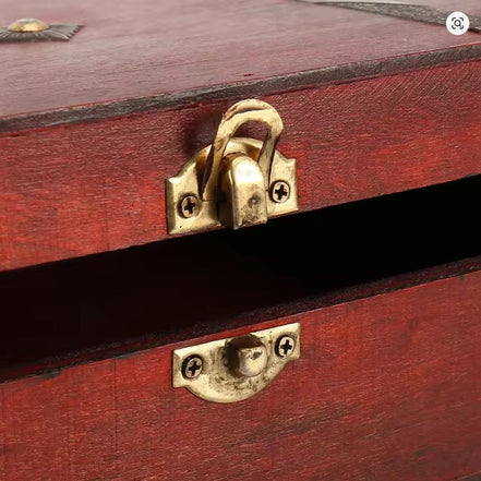 Retro look Wooden storage case 23*16*7.5cm in sunlight - Rocks and Things Store