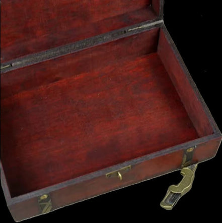 Retro look Wooden storage case 23*16*7.5cm in sunlight - Rocks and Things Store