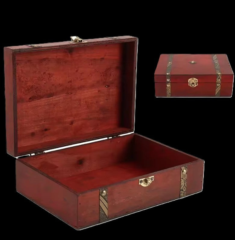 Retro look Wooden storage case 23*16*7.5cm in sunlight - Rocks and Things Store