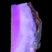 Blue Lace Flower Agate slice 70*38*15mm 92g in UV light - Rocks and Things Store