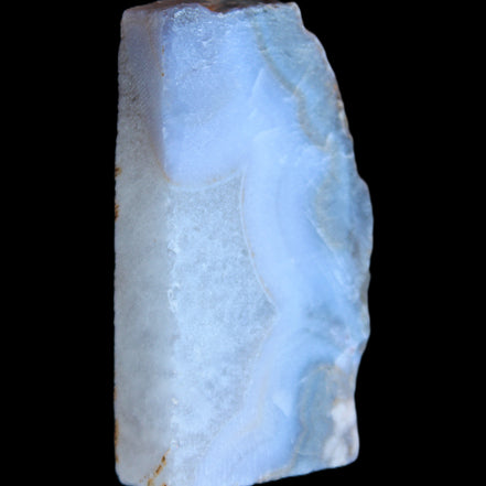 Blue Lace Flower Agate slice 70*38*15mm 92g in sunlight - Rocks and Things Store