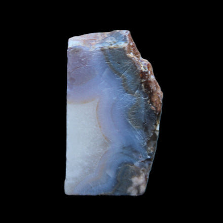 Blue Lace Flower Agate slice 70*38*15mm 92g in sunlight - Rocks and Things Store