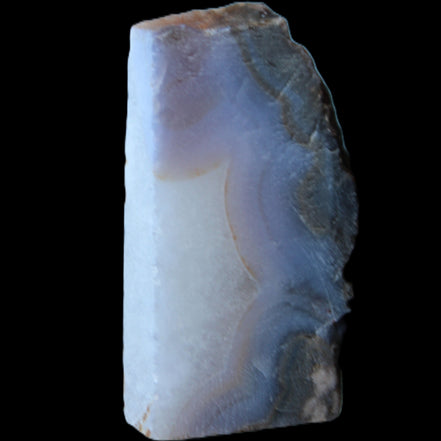 Blue Lace Flower Agate slice 70*38*15mm 92g in sunlight - Rocks and Things Store