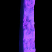Sky Blue Hemimorphite wand 97*20*17mm 68g in UV light - Rocks and Things Store