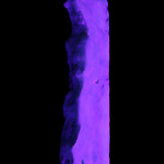 Sky Blue Hemimorphite wand 97*20*17mm 68g in UV light - Rocks and Things Store