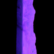 Sky Blue Hemimorphite wand 97*20*17mm 68g in UV light - Rocks and Things Store
