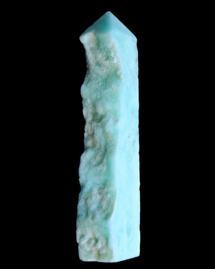 Sky Blue Hemimorphite wand 97*20*17mm 68g in sunlight - Rocks and Things Store