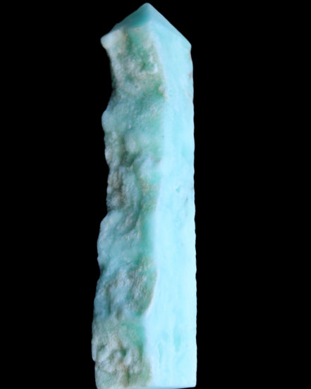 Sky Blue Hemimorphite wand 97*20*17mm 68g in sunlight - Rocks and Things Store