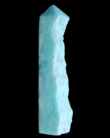 Sky Blue Hemimorphite wand 97*20*17mm 68g in sunlight - Rocks and Things Store