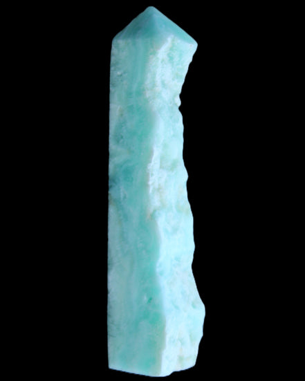 Sky Blue Hemimorphite wand 97*20*17mm 68g in sunlight - Rocks and Things Store