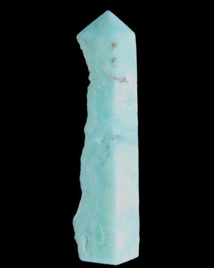 Sky Blue Hemimorphite wand 97*20*17mm 68g in sunlight - Rocks and Things Store