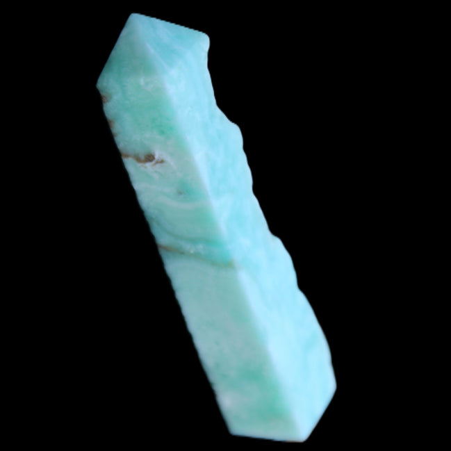 Sky Blue Hemimorphite wand 97*20*17mm 68g in sunlight - Rocks and Things Store