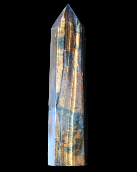 Blue Tigers Eye wand 99*23*17mm 87g in sunlight - Rocks and Things Store