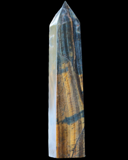 Blue Tigers Eye wand 99*23*17mm 87g in sunlight - Rocks and Things Store