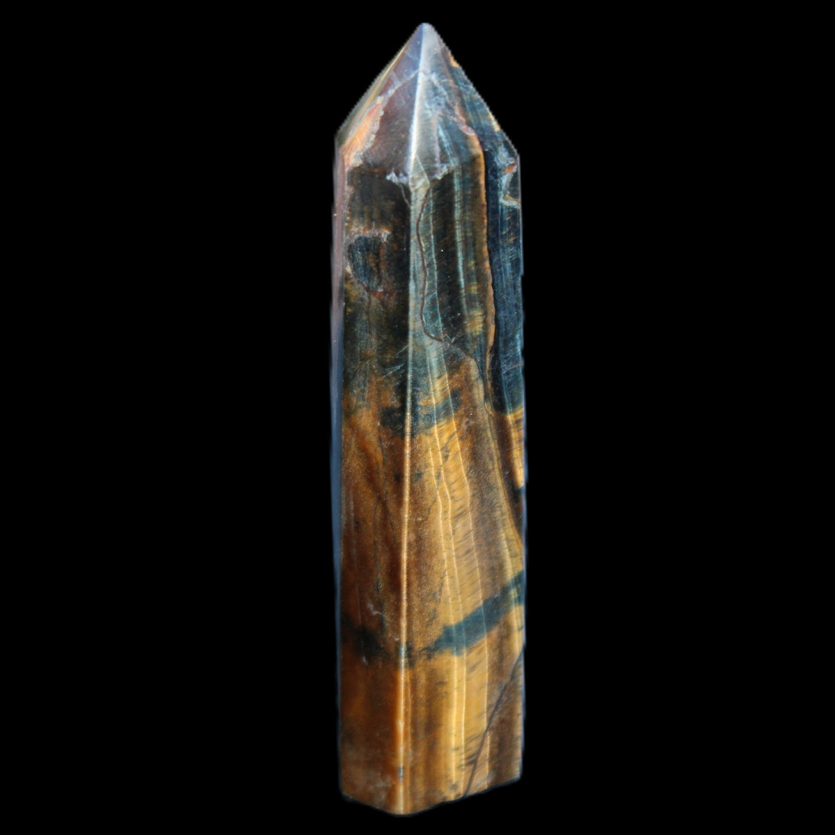 Blue Tigers Eye wand 99*23*17mm 87g in sunlight - Rocks and Things Store