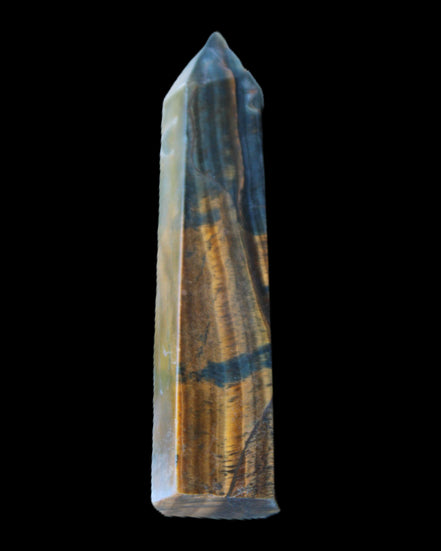 Blue Tigers Eye wand 99*23*17mm 87g in sunlight - Rocks and Things Store