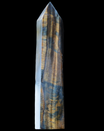 Blue Tigers Eye wand 99*23*17mm 87g in sunlight - Rocks and Things Store