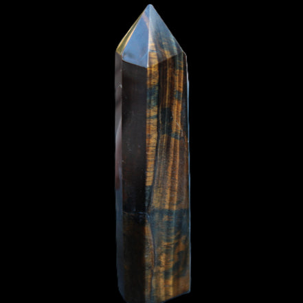 Blue Tigers Eye wand 99*23*17mm 87g in sunlight - Rocks and Things Store