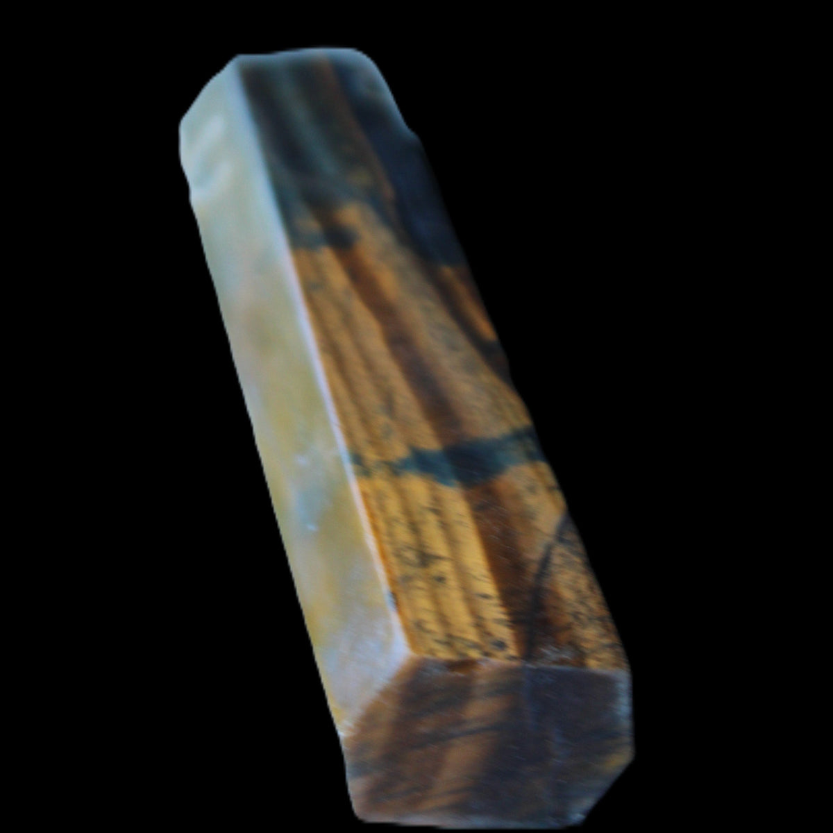 Blue Tigers Eye wand 99*23*17mm 87g in sunlight - Rocks and Things Store