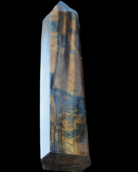 Blue Tigers Eye wand 99*23*17mm 87g in sunlight - Rocks and Things Store