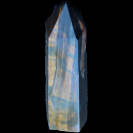 Blue Tigers Eye wand 99*23*17mm 87g in sunlight - Rocks and Things Store