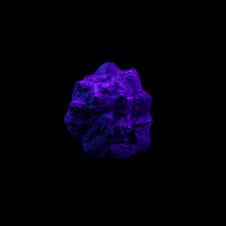 Carbonado Diamond Prophecy stone from Egypt 32*30*25mm 32g in UV light - Rocks and Things Store