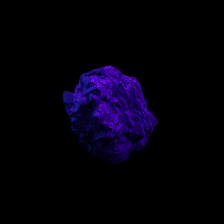 Carbonado Diamond Prophecy stone from Egypt 32*30*25mm 32g in UV light - Rocks and Things Store
