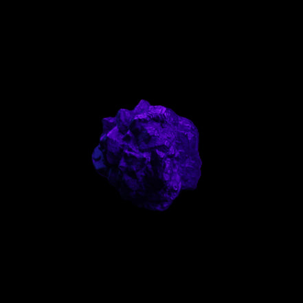 Carbonado Diamond Prophecy stone from Egypt 32*30*25mm 32g in UV light - Rocks and Things Store