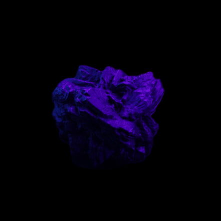 Carbonado Diamond Prophecy stone from Egypt 32*30*25mm 32g in UV light - Rocks and Things Store