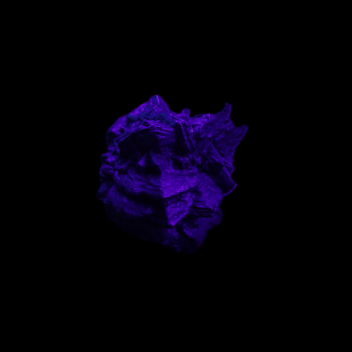 Carbonado Diamond Prophecy stone from Egypt 32*30*25mm 32g in UV light - Rocks and Things Store