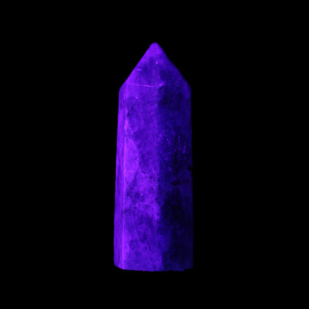 Apatite wand 22*19*59mm 46g in UV light - Rocks and Things Store