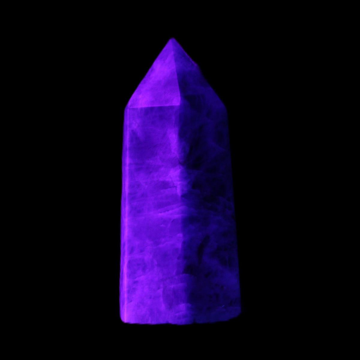 Apatite wand 22*20*50mm 38g in UV light - Rocks and Things Store