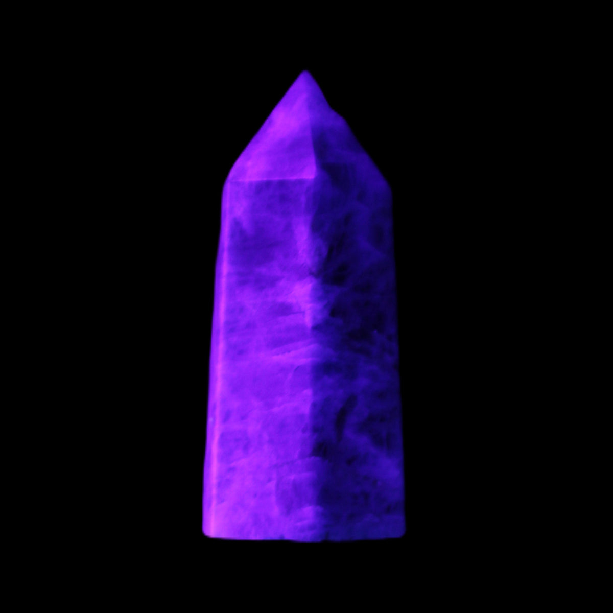 Apatite wand 22*20*50mm 38g in UV light - Rocks and Things Store