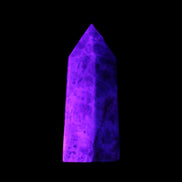 Apatite wand 22*20*50mm 38g in UV light - Rocks and Things Store