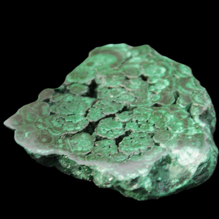 Glossy Malachite polished slice 92*78*12mm 226g in sunlight - Rocks and Things Store